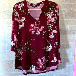 ✅Othyroce  Open V Neck Blouse